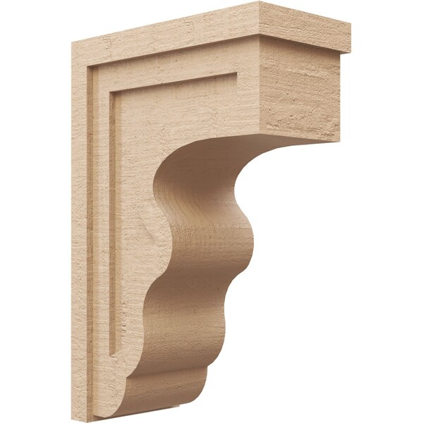 Ekena Millwork 8"W x 16"D x 24"H Classic Highland Rough Cedar Woodgrain TimberThane Corbel, Primed Tan CORUR08X16X24HLDRCPR - main